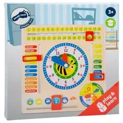 Legler Lernspielzeug small foot 4765 - Lerntafel Datum, Uhr- & Jahreszeiten (DE)
