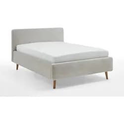 Polsterbett mit Bettkasten Mattis , beige , Maße (cm): B: 161 H: 105