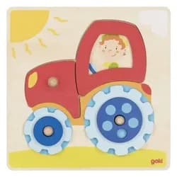 Gollnest & Kiesel Puzzle Goki 57702 - Steckpuzzle Traktor, Puzzleteile