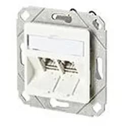 METZ CONNECT C6Amodul Anschlussdose 2 Port 180°M UPk, reinweiß