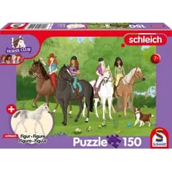 Schmidt Spiele Puzzle 150 Teile Kinder Puzzle Schleich Horse Club Ausritt + Figur 56464, Puzzleteile
