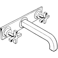hansgrohe Fertigmontageset Axor Citterio UP-3-L-Waschtischarmatur, m Kreuzgriffe, chrom