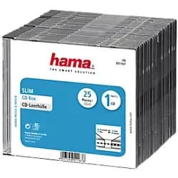 1x25 Hama CD-Leerhülle CD-Box- Slim Schwarz 51167