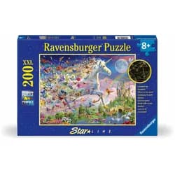 Ravensburger Puzzle Kinderpuzzle 200 XXL Teile - Leuchtendes Schmetterlingseinhorn, Puzzleteile