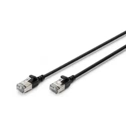 patch cable - 30 cm - black - Schwarz - 0.3m