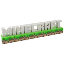 Paladone Dekolicht Minecraft Logo Leuchte, LED fest integriert, weiß, Batterie- und USB-Betrieben grün