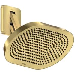 Hansgrohe AXOR ShowerSphere Kopfbrause 370/220 2jet EcoSmart mit beweglichem Brausearm, Polished Gold Optic