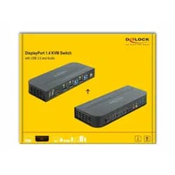 Delock 11482, KVM Switch, Schwarz