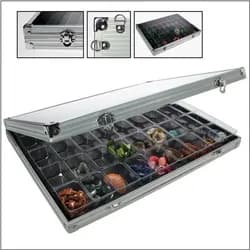 Safe Vitrine Aluminium Vitrine Cassette 45 Fächer 5788 (1-St) grau