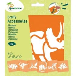 Spiel Mal-Schablonen 6er-Set Dinosaurier