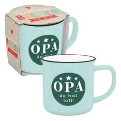 Sheepworld Tasse Tasse Lieblings-Becher Tee Kaffeetasse Geschenk Sheepworld OPA TOLL, Porzellan grün
