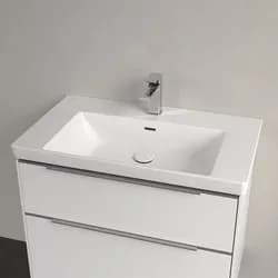 V&B Schrank-Waschtisch Subway 3.0 80x47cm, eck., m 1 HL/mit Überlauf, weiß