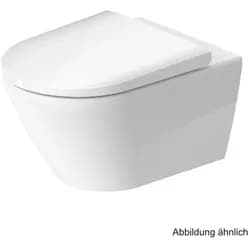 Duravit Wand-WC, Tiefspüler-Set D-Neo mit WC-Sitz, Rimless, weiß
