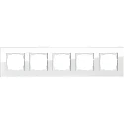 Gira Abdeckrahmen 5f. weissglas 021512