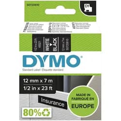 DYMO D1 Schriftband 12mm weiß auf schwarz