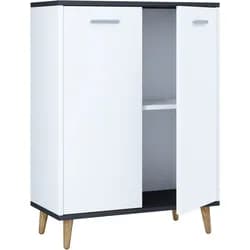 Kommode Landos ca. 60 cm Anthrazit/Weiß