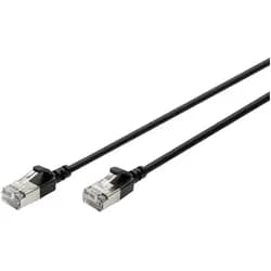 patch cable - 2 m - black - Schwarz - 2m