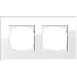 Gira Abdeckrahmen 2f. weissglas 021212