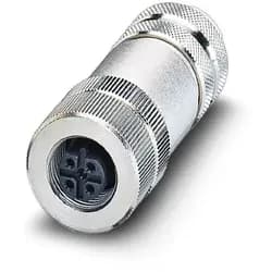 Phoenix 1507777, M12, Edelstahl, Zink, Nickel, IP67, 4 A