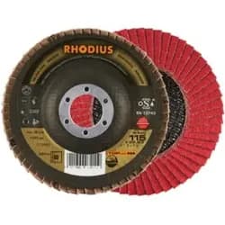 RHODIUS TOPline JUMBO SPEED EXTENDED Fächerschleifscheibe 115 x 22,23 mm K60
