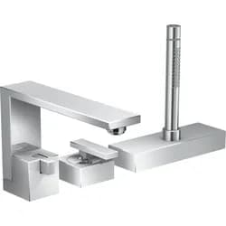 hansgrohe 3-Loch-Bidet-Einhebelmischer Axor Edge A 210mm, WR-Mont., Diamantschl., chr