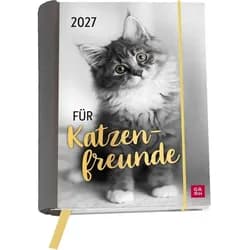 groh Verlag Taschenkalender Buchkalender 2027: Für Katzenfreunde