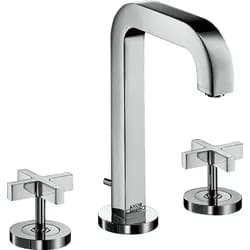 hansgrohe Waschtischarmatur Axor Citterio 3-Loch Kreuzgriff mit Zugstangen-Ablaufgarnitur