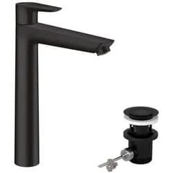Waschtischmischer Hansgrohe 240 Talis E Ausladung 183 mm schwarz matt