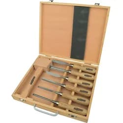 Brüder Mannesmann Werkzeuge Stechbeitel Schnitzwerkzeugsatz, 7-teilig M66107
