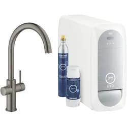 Grohe Spültisch-Einhebelmischer Blue Home hd graph. geb., C-Auslauf-Starter Kit