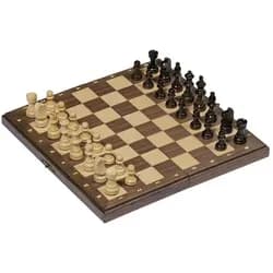 Gollnest & Kiesel Spiel Goki 56920 - Magnetisches Schachspiel in Holzklappkassette