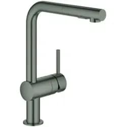 Grohe Spültisch-Einhebelmischer Minta 1/2", L-Ausl., ausz Dual-Br., h gra geb.