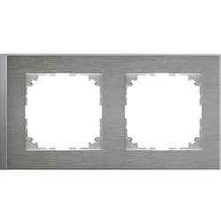 M-Pure, Decor Rahmen, 2-fach, Edelstahl