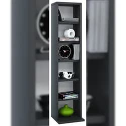 VCM Elementa Regal 6 Fächer schwarz.