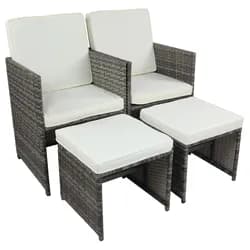 VCM Gartenstuhl Raloso Grau H. 84 x B. 53 x T. 53 cm