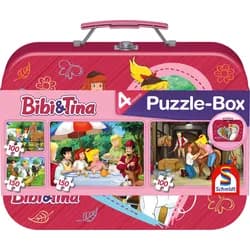 Schmidt Spiele Puzzle Puzzlebox Bibi & Tina 2x100 Teile und 2x150 Teile, Puzzleteile
