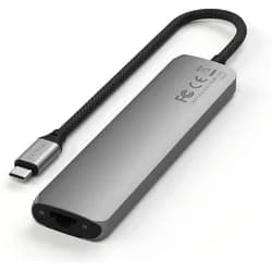 Satechi USB-C 7-in-1 Slim Multi Port Adapter Ethernet Silver