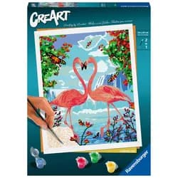 Ravensburger Malen nach Zahlen CreArt Adults Trend - Flamingo Love
