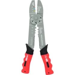 KS Tools Crimpzange, Multifunktions für isolierte und unisolierte Kabelschuhe, 220 mm