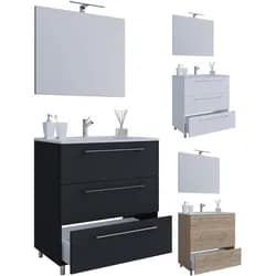 Badezimmer Schubo 3-tlg. Schwarz