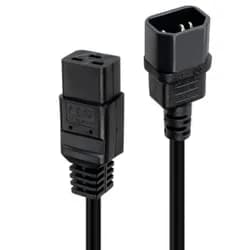 Lindy LINDY Strom Anschlusskabel 1 m Schwarz Stromkabel, (100.00 cm) schwarz