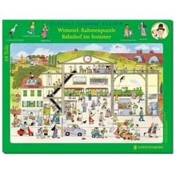 Gerstenberg Verlag Puzzle Wimmel-Rahmenpuzzle Sommer Motiv Bahnhof, Puzzleteile