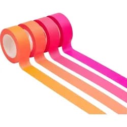 Rico Design Bastelband Tape-Set Neon Rottöne, 4 Stück rot