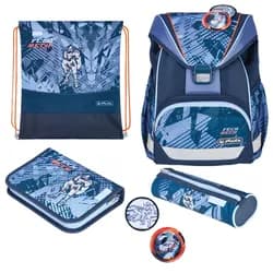 Herlitz Schulranzen UltraLight Plus TechMech - Blau/Orange