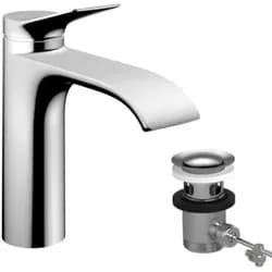 hansgrohe Waschtischmischer Vivenis ComfortZone 110 CoolStart mit Ablaufgarnitur verchromt
