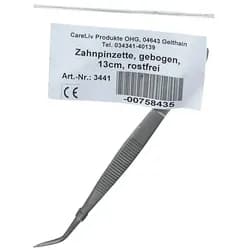 Pinzette Zahn gebogen 13 cm