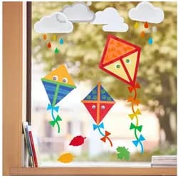 Spiel Bastelset - Fensterbild Drachensteigen