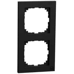 MERTEN M-Pure-Rahmen2-fach, schwarz matt