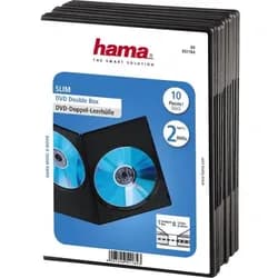 Hama DVD Slim Double-Box 10, Black 2 Disks Schwarz