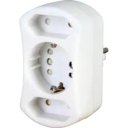 Kopp KOPP DUOversal Adapter-Stecker 179602001, 4-fach, BS, weiß Steckdosenleiste